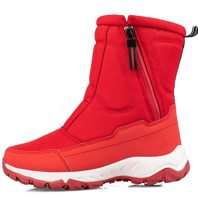 Wholesale Large Size Winter Snow Boots Women's Thickened Inner Waterproof Non Slip Riding Warm Side Zipper Snow Boots