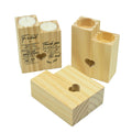 Home Decoration Wedding Valentine's Day Gift Atmosphere Table Centerpiece Pillar Natural Wood Candle Holder Candle Stick Holder