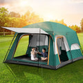 Quality Big Space Outdoor Camping Tents 8-12 Persons Double Layers 2 Rooms 1 Living Room Luxury Waterproof Camping Tent