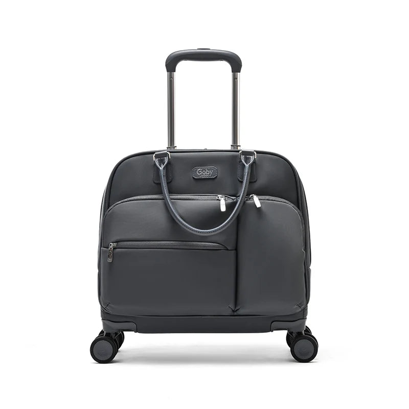 New Arrival Unisex 16 Inch Soft Waterproof Oxford Trolley Bag Stylish Business Travel Luggage Spinner Six Trendy Colors Men