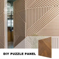 MUMU 3D Designs Stylish Decorative Peel and Stick Geometric TV Headboard Cultural Events Wood Wall Panel