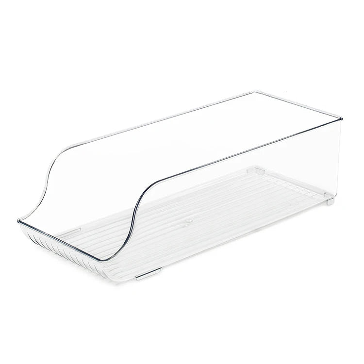 Clear Plastic Pantry Organizer Canned Food Soda Can Organizer Fridge Cola Drink Beverage Bottle Holder Storage Box
