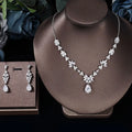 Cross Border Water Drop Necklace Earrings Jewelry Set Women's Fashion Sense Bridal Accessories Jewelry