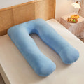High Quality Soft Comfortable Sleeping Back Support Full Body U Shaped Pregnancy Maternity Pillow Crystal Velvet Cover