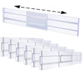 Big and Deep Drawer Clear Expandable Drawer Organizers Separator Adjustable Drawer Dividers Shelf