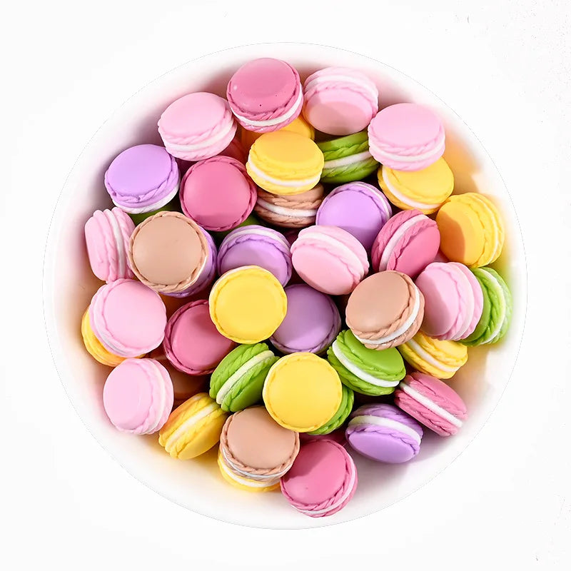 Resin Simulation Food Play Coffee Macaron Cream Resin Small Ornaments for Mobile Phone Case Hairpin Refrigerator Stickers