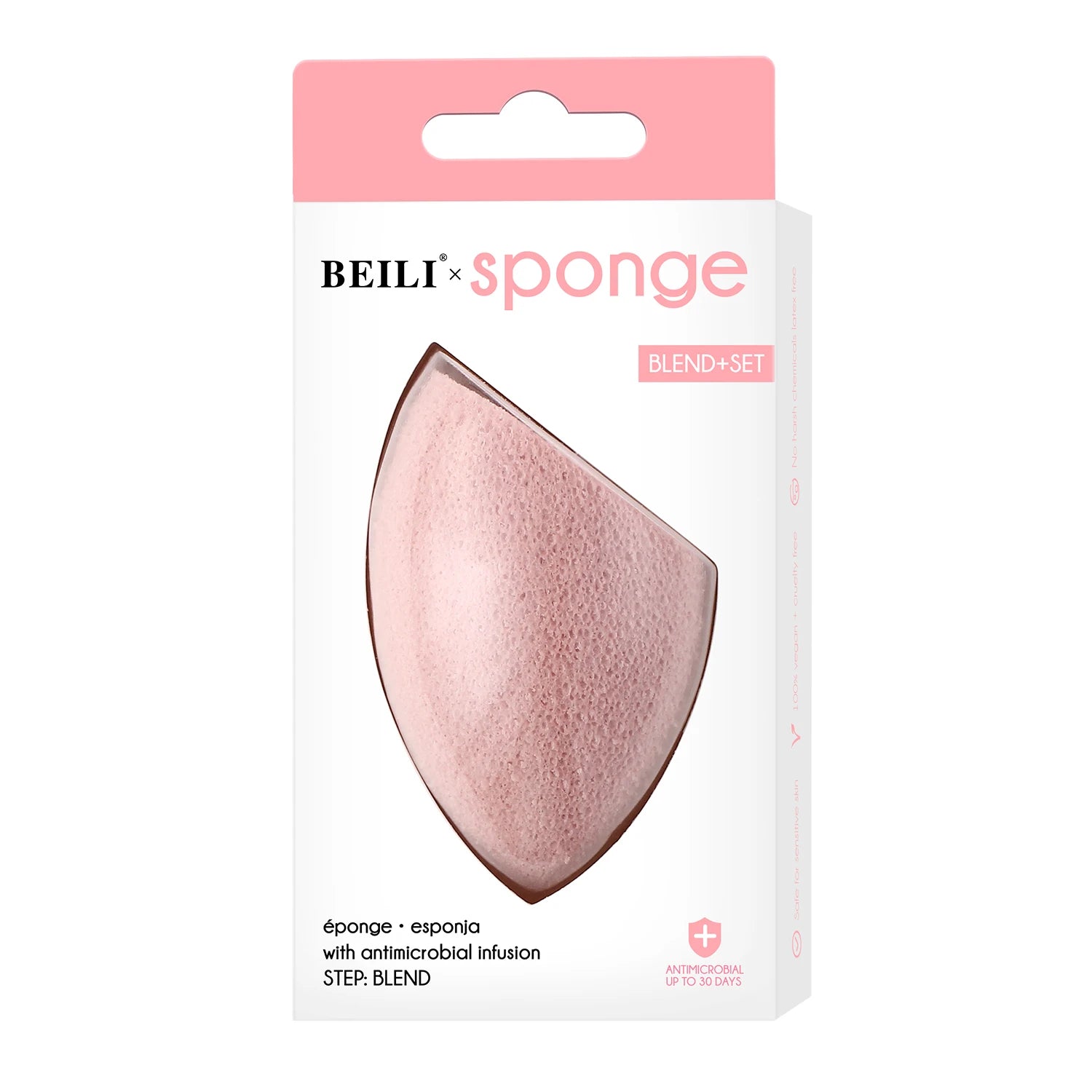 For Non-Latex Skin-Friendly Facial Powder Beauty Sponge Makeup Set with Cleaning Brush Scrubber Blender-Wholesale