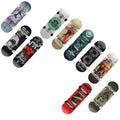 Wooden Finger Skateboards DIY Skate Park Tech Parts Deck Stunt Professional Skateboard Metal Bracket Bearing Wheel Tabletop Toys