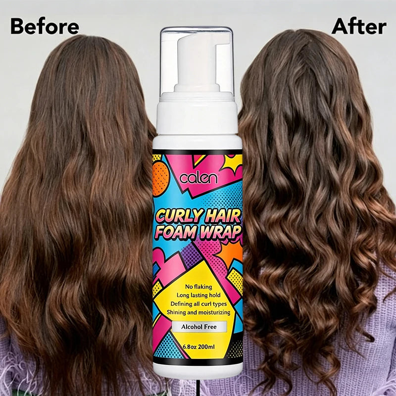 Private Label Natural Strong Hold Foam Wrap Alcohol Free Curling Foaming Hair Mousse Anti Frizz Moisturizing Shine Long Lasting