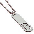 Qiuhan Personalization Custom Initial Letter Hollow A-Z Stainless Steel Hip Hop Cross Chain Pendant Necklace Anniversary Gift