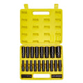 AYZ Professional 20pcs Hex Impact Wrench Sockets 8-32mm 1/2 Inch Black Finish Heavy Duty Socket Set Plastic Toolbox 1 Year
