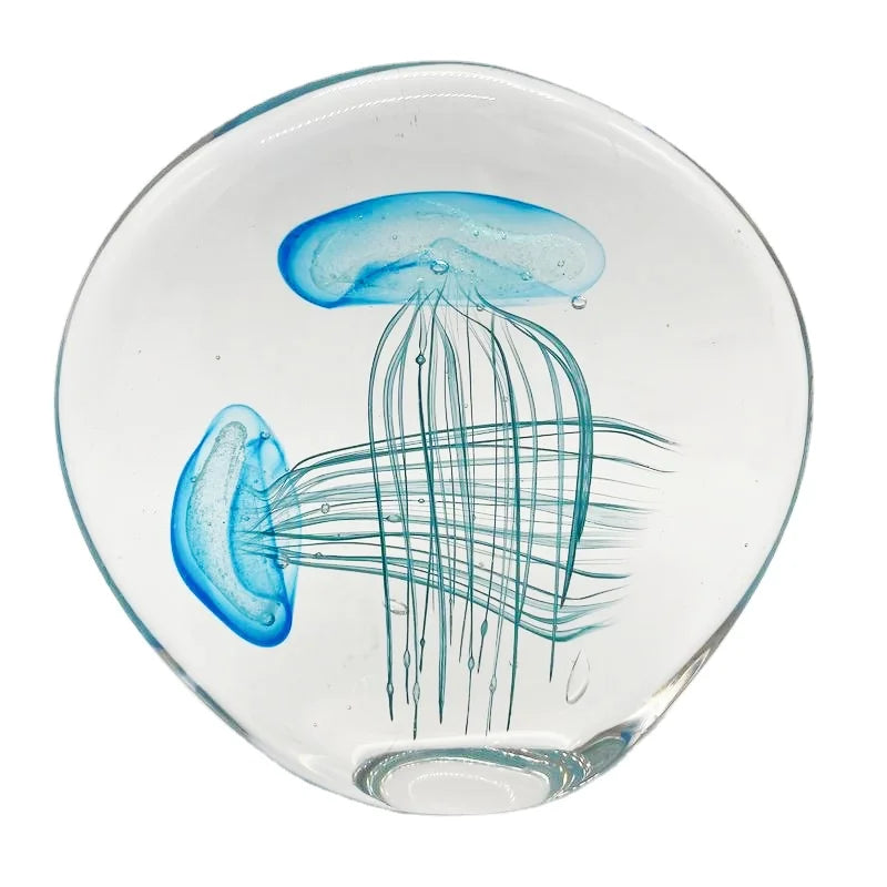 Factory Direct Home Decor Blown Technique Jellyfish Type Glass Sculpture
