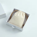 7*9cm Beige Cotton Jewelry Bag Wholesale Muslin Drawstring Cotton Bags with Jute Rope