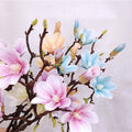New Design Real Touch Silk Magnolia Artificial Flower 62cm Home Wedding Decoration
