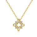 1 Chinese Knot Geometric square Jewelry 925 Sterling Silver 14K Gold Plated Moissanite Fine Pendant Necklaces for Ladies