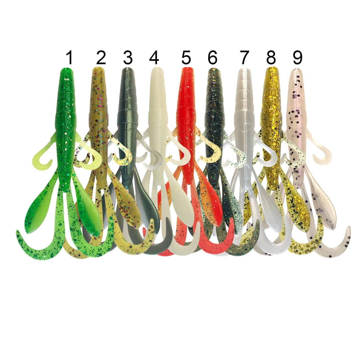 Factory Afishlure Shrimp Soft Bait 9cm 4.2g 4pcs a Bag Artificial Bait Shrimp Lure Fishing Baits Freshwater Lobster Fishing Lure