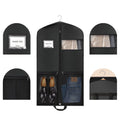 Waterproof Suit Cover Storage Bags Black Hanging Multiple Clothes Travel Garment Bag With Pockets