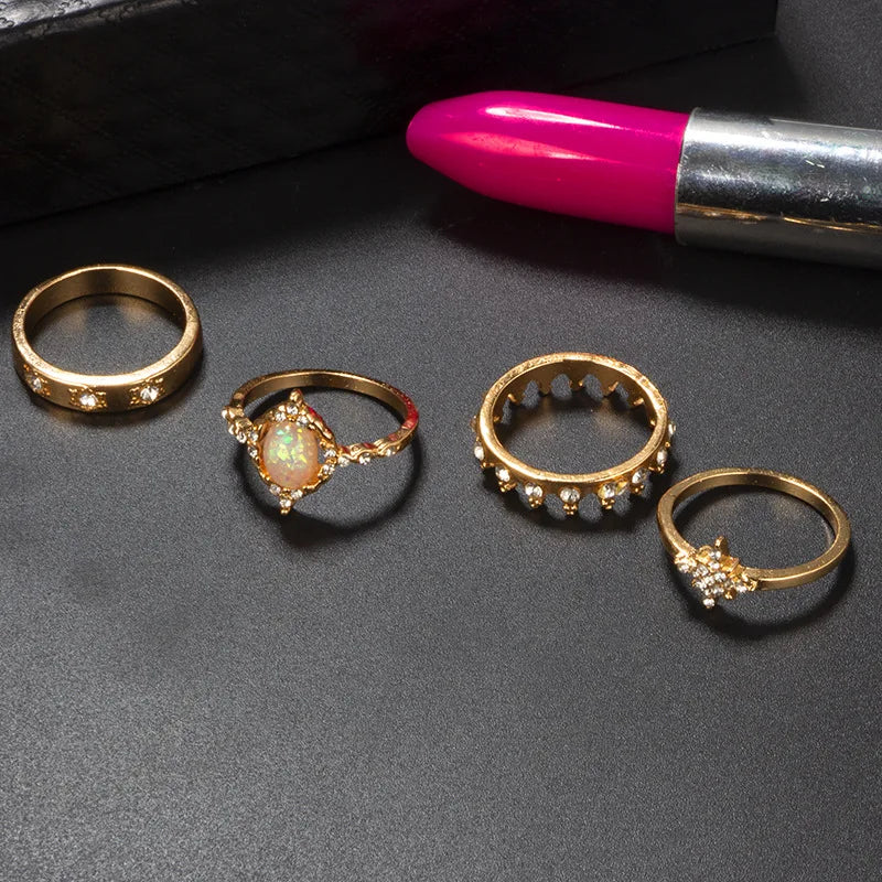 Stainless Steel Rings Set for Women 11 Pcs Trendy Simple Midi Rings Gold Plated Statement Stackable Rings Pack