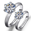 Women Wedding Jewelry Copper Material Engagement Ring Diamond Couple Ring for Men and Women