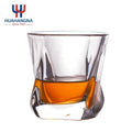 Wholesale 220ml Transparent Old Fashioned Lowball Bar Tumblers Twisted Whisky for Whiskey Drinking Rock Whisky for Glassware