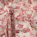 Silk Printed Crepe De Chine Fabrics Multiple Colors Pure Silk Crepe De Chine Fabric