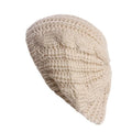 Soft Lightweight Crochet Hats Ribbed French Berets Beanie Slouchy Knit Beret Hat for Women