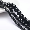 4mm 6mm 8mm 10mm 12mm 14mm Wholesale Cheap Natural Black Agate Stone Beads for DIY Making