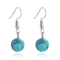 Women's Bohemian Style Turquoise Stone Bead Dangle Earrings Geometric Drop Earrings for Weddings Parties Gift Jewelry Wholesale