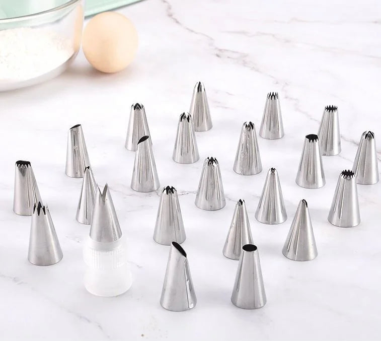 Wholesale 23 Piece Set of Stainless Steel Cake Cream Decorating Mouth Set Cookie Baking DIY Gadget