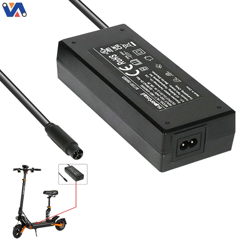 5Pcs/Batch-New Image EU Stock CQ HLT 54.6V 2A Electric Scooter Adapter Accessories Scooter Battery Charger for Kukirin G2 Pro