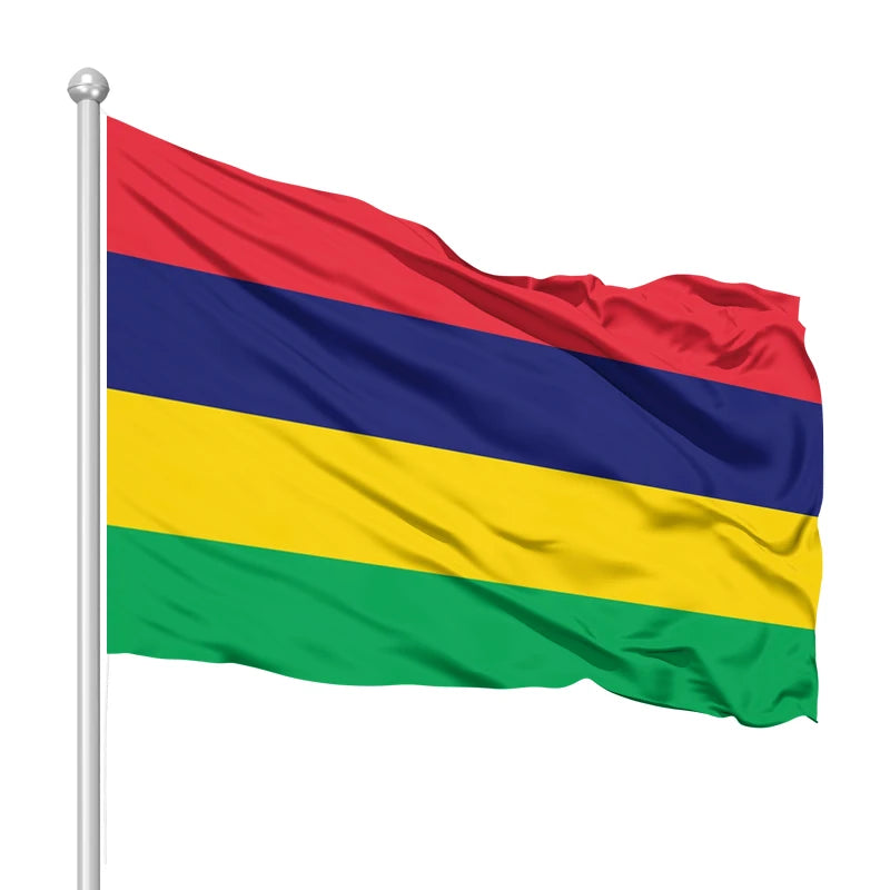 Customized 3*5ft Mauritius Flag Thick Waterproof Polyester Flags of All Countries Digital Printing Techniques for Graphics