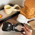 M Nordic Style Bow Shaped Ceramic Cup Design With Color Glaze Girls Gift High Value Mug for Couples