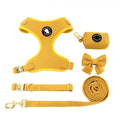 2022 New Custom Designers Breathable Soft Waffle Fabric Luxury No Pull Puppy Dog Harness Set