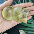 New Arrivals Crystals Carving Crafts Healing  Stones Hand Carved Citrine Quartz Heart Moon Shape
