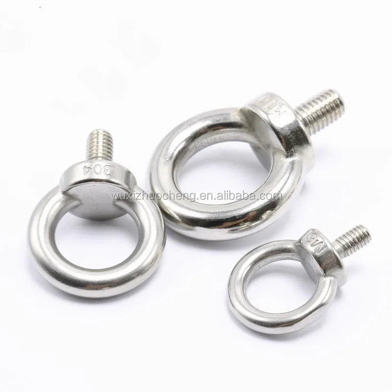 China Stainless Steel DIN Standard Plain Finish M3-M24 Eye Bolt Wholesale Price