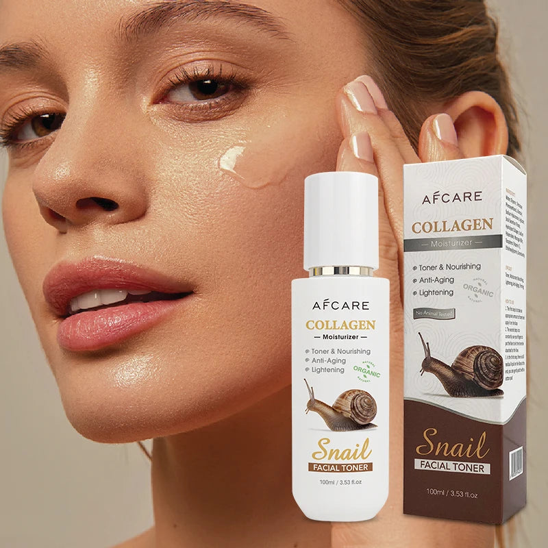 Natural Organic Vegan Chinese Skin Toner Vitamin C Aloe Snail Mucus Collagen Hyaluronic Acid Paraben-Free Moisturizing