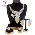 MEIZI Luxury Women's Fashion Jewelry Set Cubic Zirconia in White Gold Color Perfect Gift Choice for Wedding & Party Engagement
