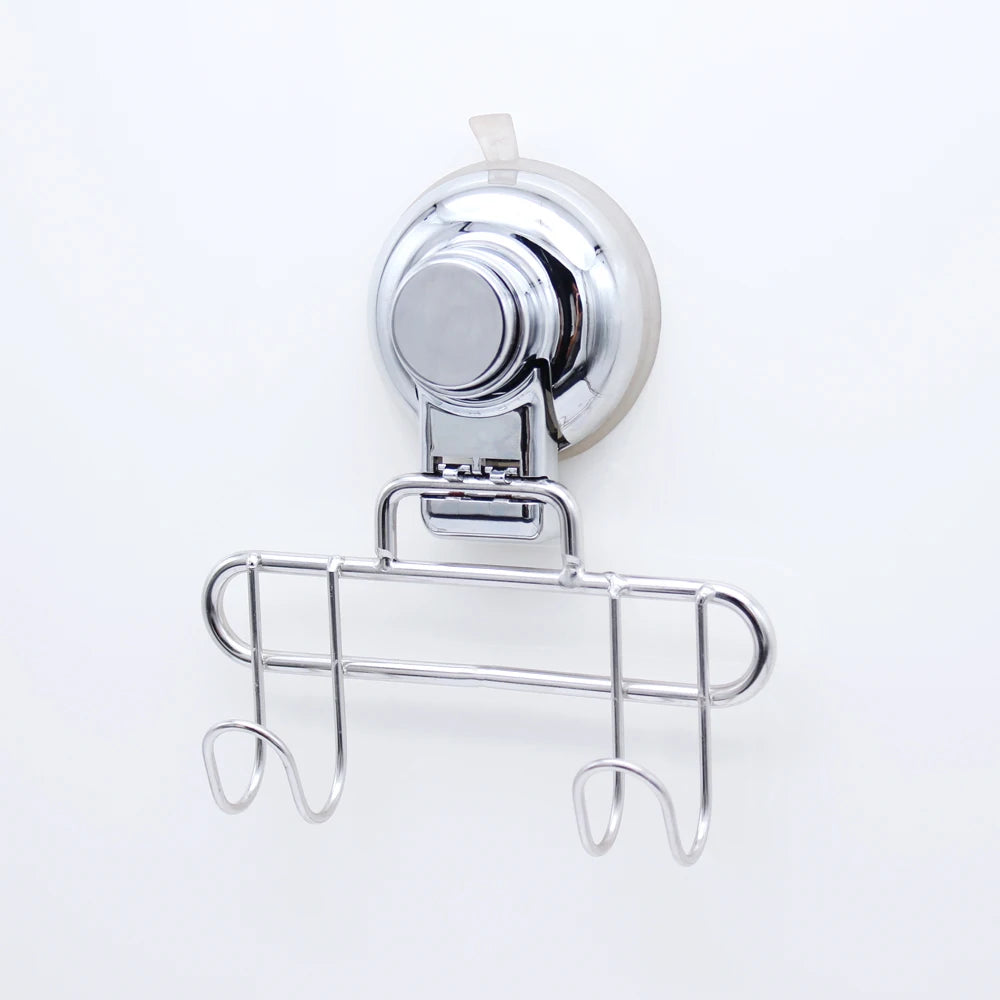 No Drilling Hooks Wall Mounted Stainless Steel Towel Hook Holder Heavy Duty Vacuum Suction Hanger