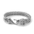 316L Stainless Steel Mens Chain Bracelet Norse Wolf Head Wristband Bracelet Viking Bracelet Jewelry