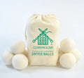 COMMIGLOW Organic Wool Dryer Balls 6 Pack Fabric Softener Chemical Free Handmade Reusable Laundry Discs
