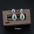 Fashion 5A CZ Zircon 925 Sterling Silver Gold Plated Color Gemstone Tassel Earring 18k White Gold Earring Jewelry for