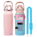 1.7 L double wall stainless steel thermos flask thermo with sleeve insulated water bottle with neoprene sleeve custom logo