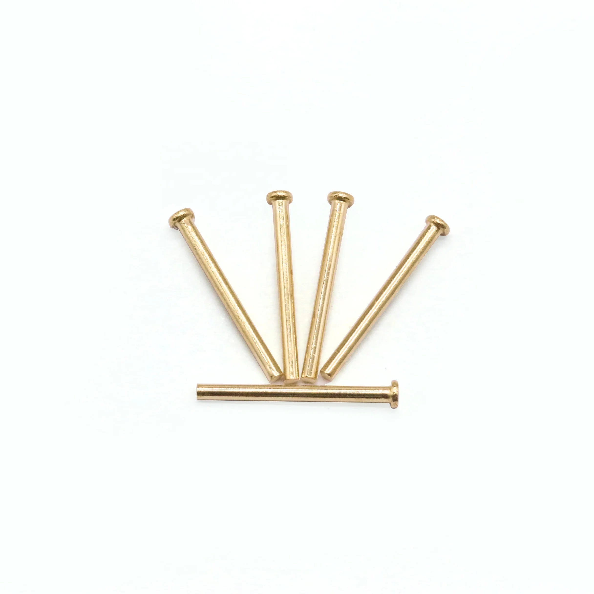 Wholesale Custom High Quality Brass Flat Head Solid Rivets for Garment Fasteners Industry