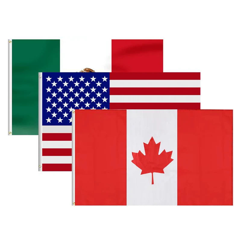 3x5ft America Canada Mexico Country Flags 2026 World Football Games National Flags and Banners