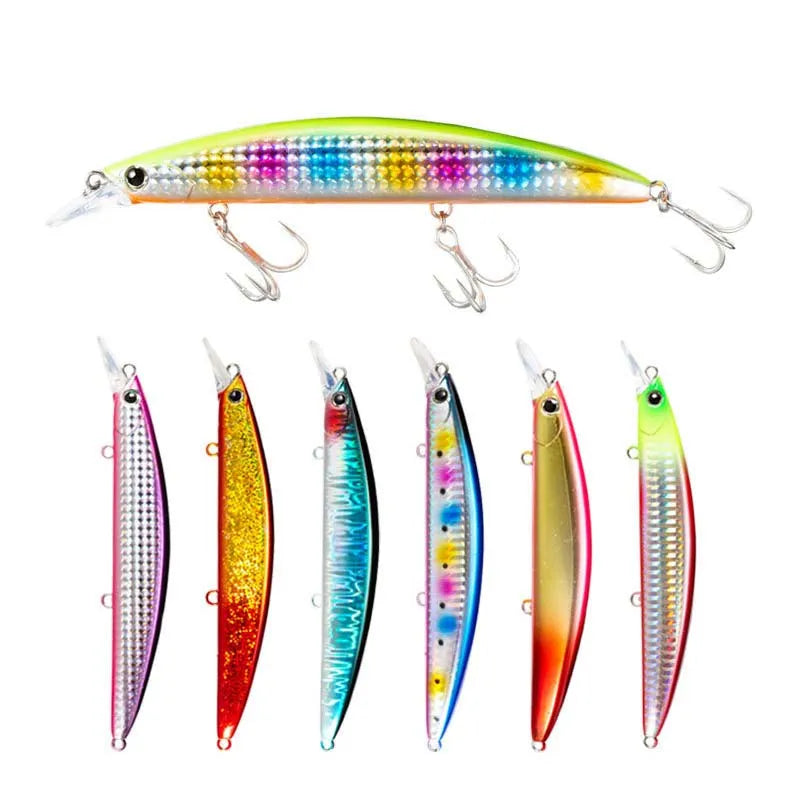WEIHE 130mm 25g 14 Colors Artificial Hard Minnow Lure ABS Plastic Floating Fishing Bait