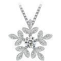 Factory Wholesale New Silver Zircon Snow Necklaces Pendant Fashion Sterling Silver Jewelry Statement for Women Bijoux