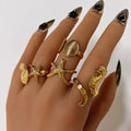 De Starfish Stainless Steel Open Ring Gold Plated Starfish Design Rings Starfish Shape PVD Gold Plated Stainless Steel Rings