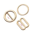 Wholesale Gold Ring Buckles Adjuster Bra Metal Slider Buckle Blanks with Logo for Underwear OEM Service