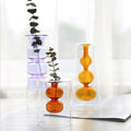 Decorative Double Wall Borosilicate Flower Vase Ins Hot Popular Cylinder Hydroponic Clear Murano Glass Vase Cheap