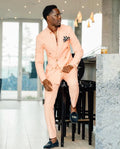 Men Suits Double Breasted Peaked Lapel Tuxedo Groom Wedding Prom Party Slim Fit Blazer 2 Pieces Suit Custom Made